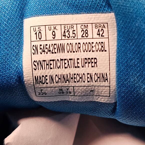 Skechers Mens Go Golf Shoes Water Resistant Charcoal Gray Blue Spikeless Size 10 - Picture 10 of 16